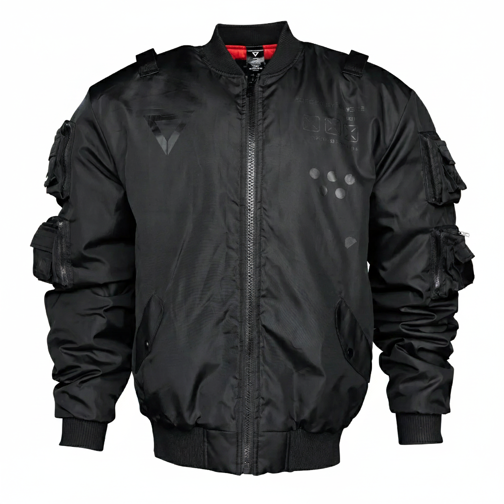 XB-03 Stealth Black Bomber Jacket
